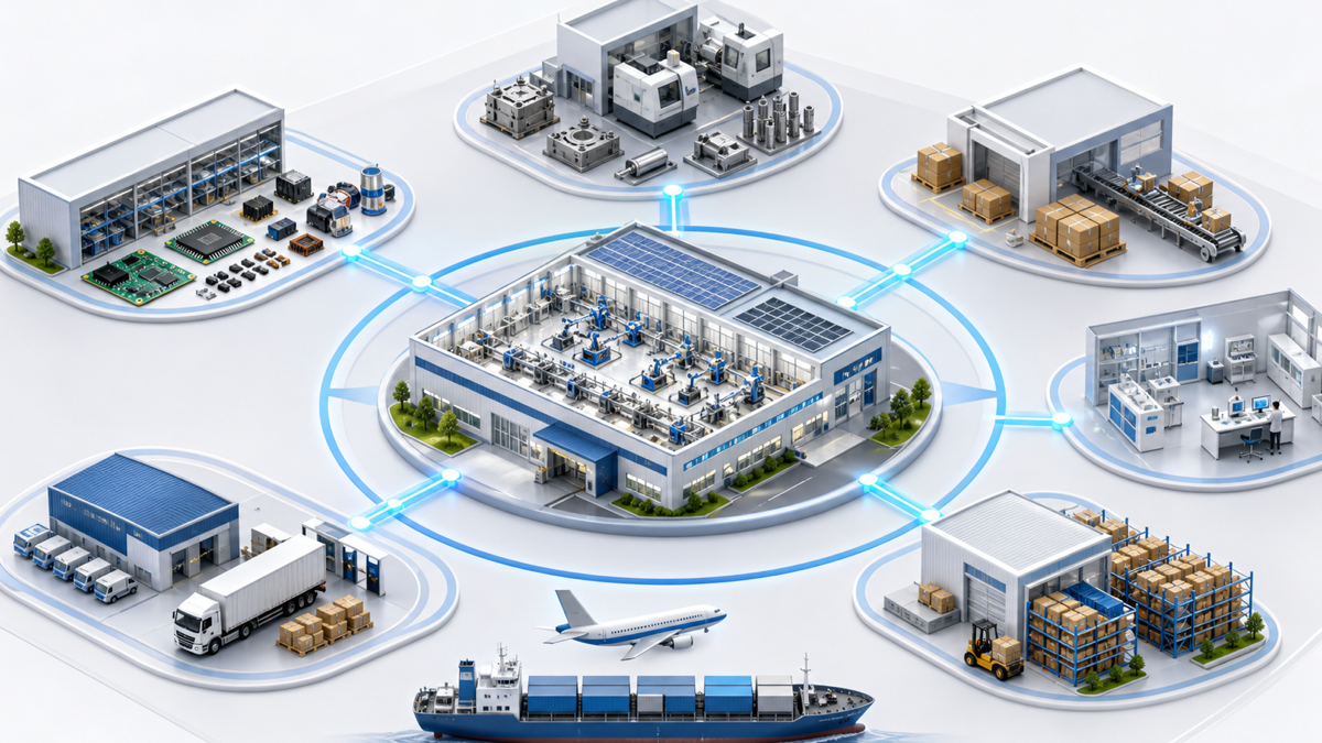 China supply chain industrial cluster network