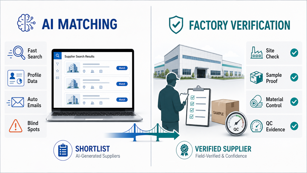 AI matching versus factory verification