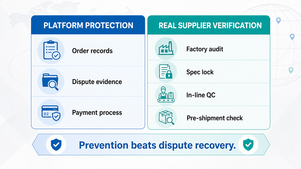 Platform protection versus supplier verification