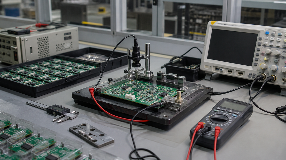 Electronics components under QA and QC inspection
