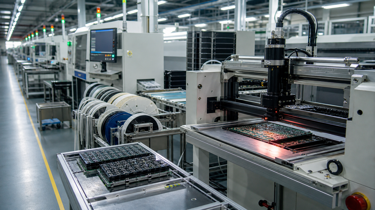 Advanced electronics manufacturing line in China