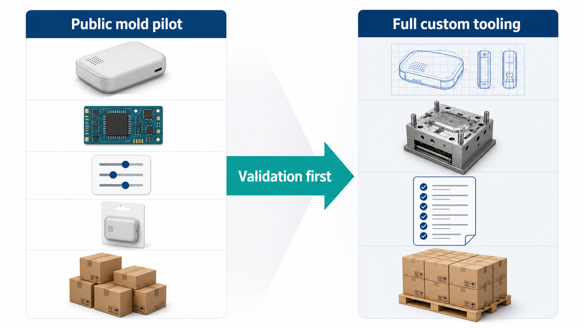 Public mold versus full custom tooling decision