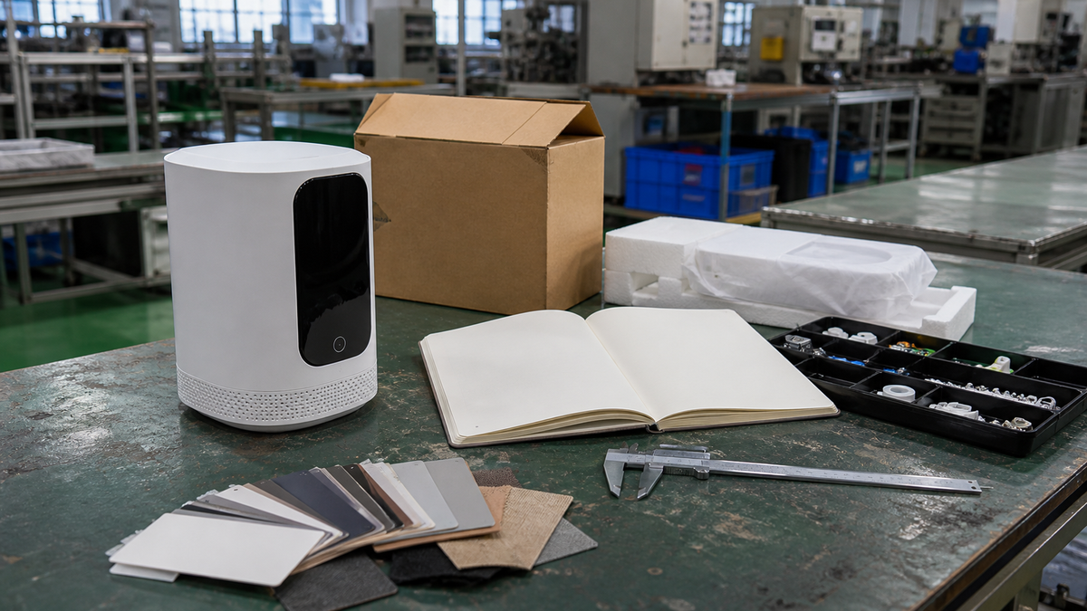 Factory-ready RFQ with sample, measurements, and production notes